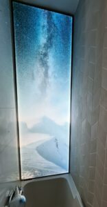 szkło z podświetleniem LED