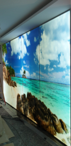 panel szklany z podświetleniem LED