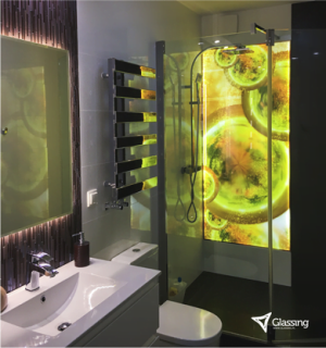 panel szklany podświetlany led