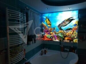 grafika na szkle do łazienki Panele szklane do łazienki