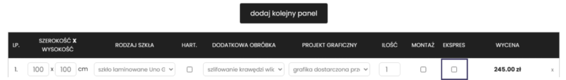 cennik paneli szklanych ekspres Cennik paneli szklanych – realizacja ekspresowa