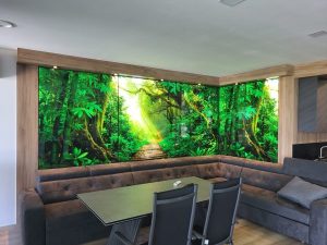 nowoczesne innowacyjny podświetlane panele szklane LED basen